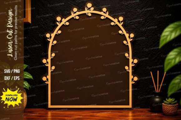 Bringing Spring to Life with the Tulip Arch Frame Laser Cut SVG Design
