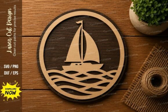 Bringing the Coastline Home with a Sailboat Ocean SVG Nautical Laser Cut