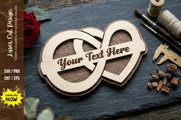 Double Heart Frame Laser Cut SVG Cutting Guide
