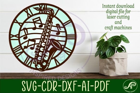 Elevating Interior Design with a Saxophone Music Clock Wall Clock Laser Project