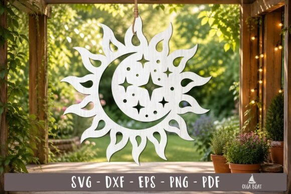 Evaluating the Sun Moon Celestial SVG Design for Laser Cutting Projects