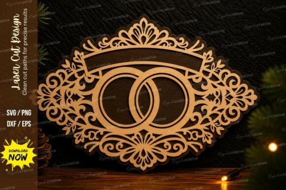 Evaluating the Wedding Rings Frame Laser Cut SVG Design for Precision Craft Projects