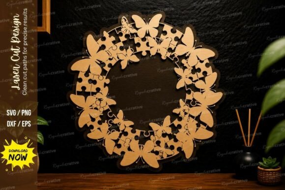 Mastering Your Projects with a Premium Butterfly Wreath Laser Cut SVG Design