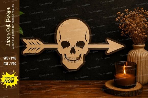Skull Arrow Wall Art SVG Laser Cut Svg: A Comprehensive Evaluation for DIY Creators