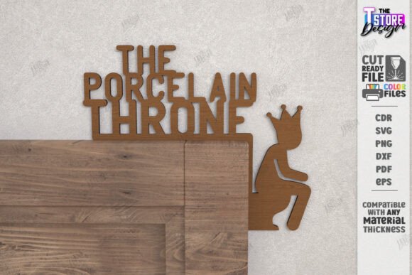 Transforming Spaces with Bathroom Door Corner Laser Cut Funny SVG Designs