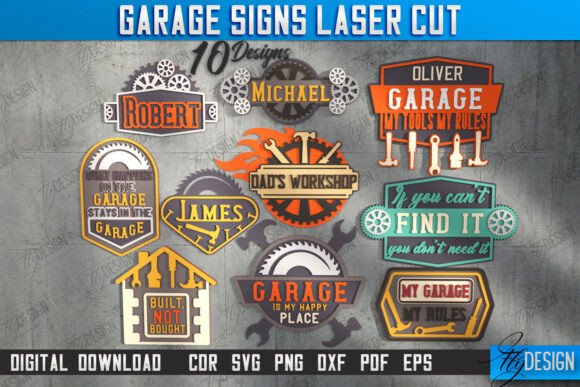 Transforming Spaces with the Garage Signs Laser Cut Bundle CNC File