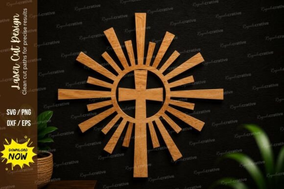 Unlocking Creative Potential with Radiant Cross Wall Art Laser Cut SVG
